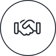 Icône de poignée de main symbolisant le partenariat avec les meilleures salles de sport